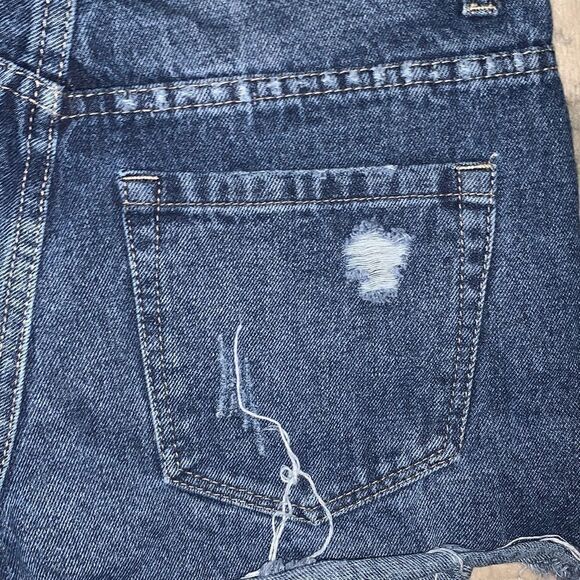 YOLO distressed blue Jean shorts Small - Picture 5 of 6